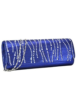 Womens Rhinestone Evening Bag Prom Wedding Party Clutch Purse