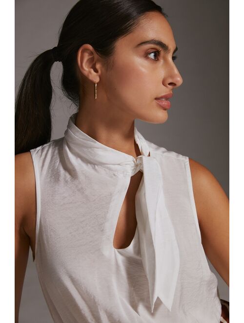 Maeve Sleeveless Tie-Neck Blouse