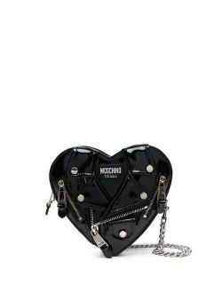 Biker Jacket Heart clutch bag