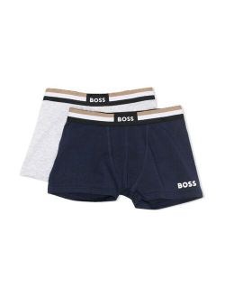 BOSS Kidswear logo-print boxer shorts