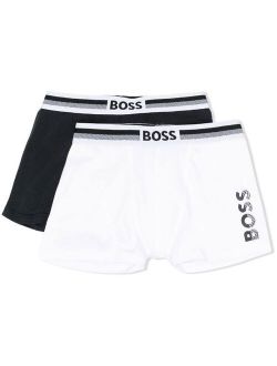 BOSS Kidswear two-pack logo-print boxers