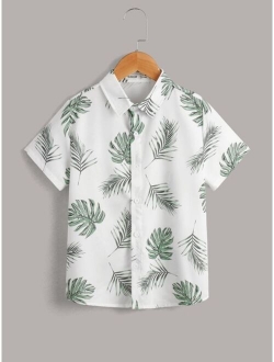 Boys Single Breasted Tropical Shirt