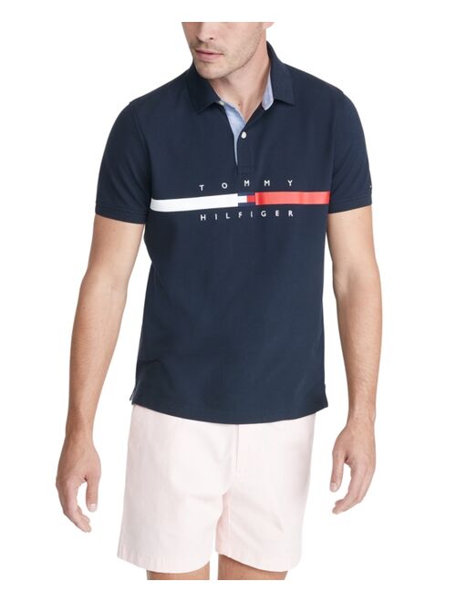 Tommy Hilfiger Men's TH Flex Nial Custom Fit Short Sleeve Polo Shirt