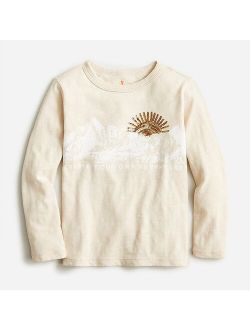 Girls' long-sleeve sky graphic T-shirt