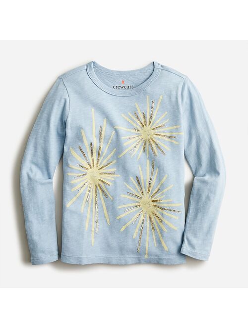 J.Crew Girls' long-sleeve sky graphic T-shirt