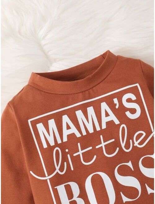 Shein Baby Letter Graphic Pullover