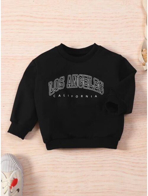 Shein Baby Letter Graphic Sweatshirt