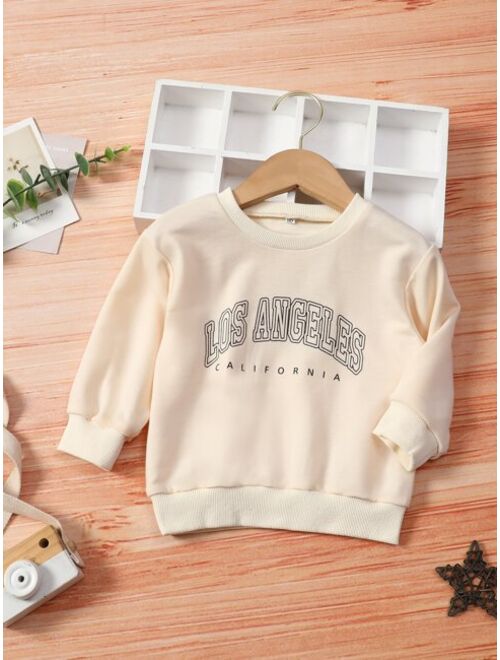 Shein Baby Letter Graphic Sweatshirt