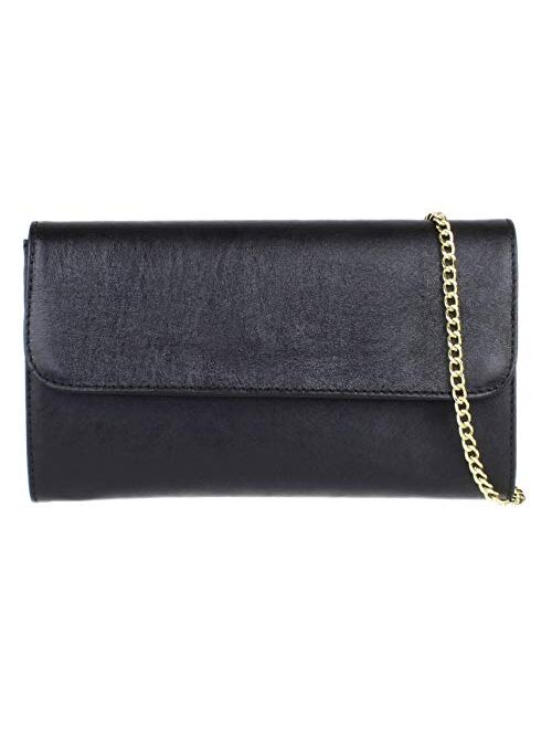 Girly Handbags Croc Suede Clutch Bag