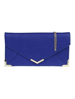 Girly Handbags Envelope Metallic Clutch Bag