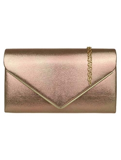 Girly Handbags Suede Frame Clutch Bag