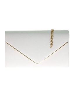 Girly Handbags Suede Frame Clutch Bag