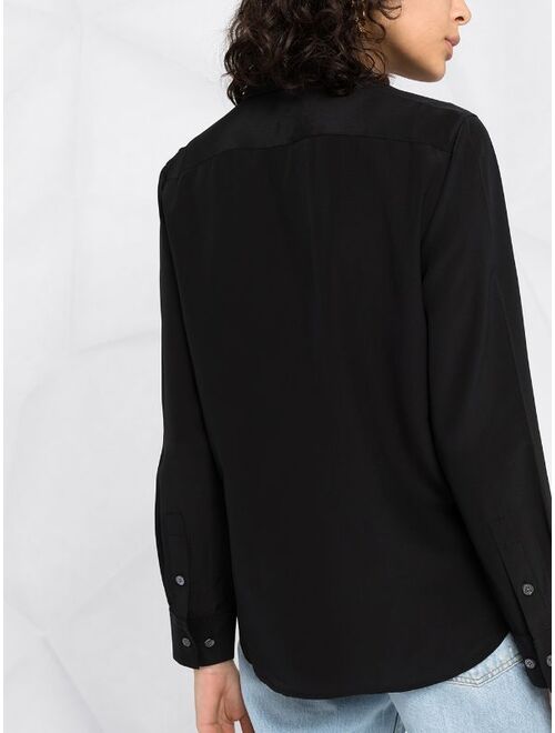 Equipment classic-collar silk shirt