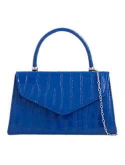 Girly Handbags Womens Glossy Embossed Clutch Bag
