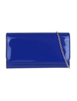 Girly Handbags Plain Glossy Clutch Bag