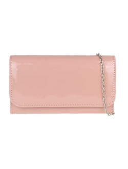 Girly Handbags Plain Glossy Clutch Bag