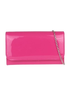 Girly Handbags Plain Glossy Clutch Bag