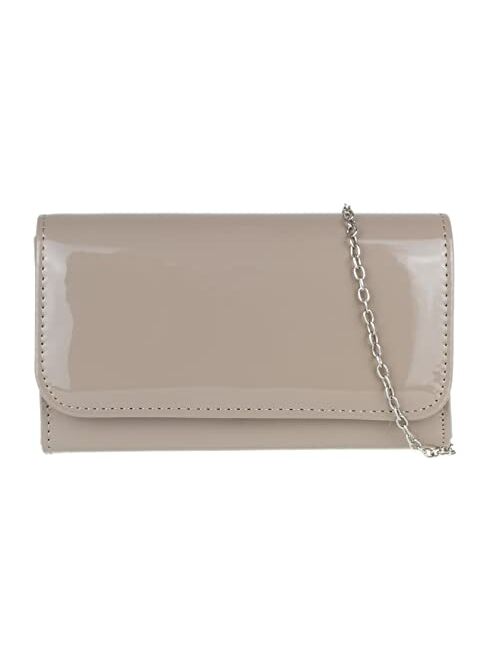 Girly Handbags Plain Glossy Clutch Bag