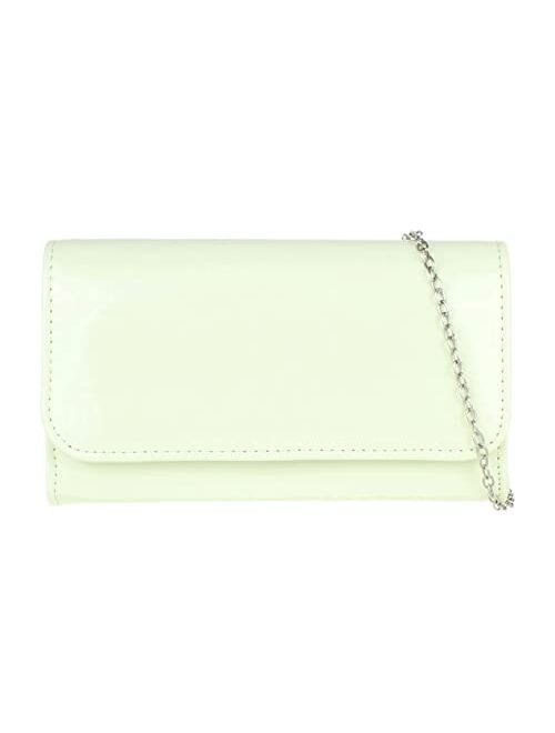 Girly Handbags Plain Glossy Clutch Bag