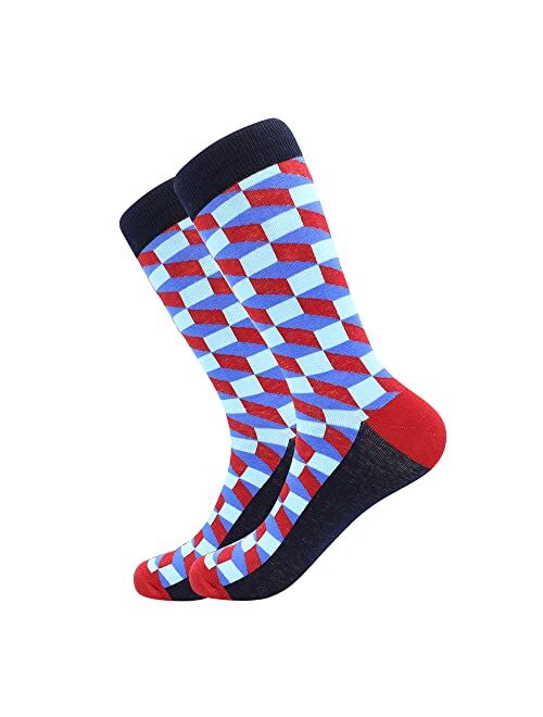 BISOUSOX Men's Colorful Funny Novelty Casual Cotton Crew Gift Fun Dress Socks Novelty for Men Father