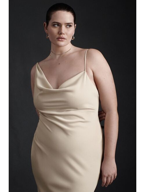 BHLDN August Satin Charmeuse Midi Dress