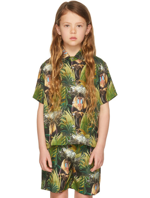 ENDLESS JOY SSENSE Exclusive Kids Green Mandril Short Sleeve Shirt