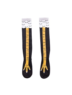 Sosox Crazy Funny Chicken Legs Feet Over The Knee 21.65in Socks, Funny Gifts For Party Novelty Socks For Women 6-10