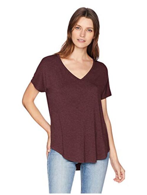 Daily Ritual Women's Jersey Relaxed-Fit Short-Sleeve V-Neck Longline T-Shirt