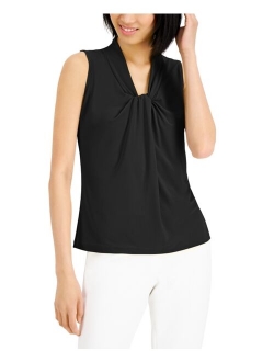 Women's Twist-Neck Sleeveless Top