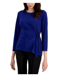 Women's Side-Tie 3/4-Sleeve Blouse