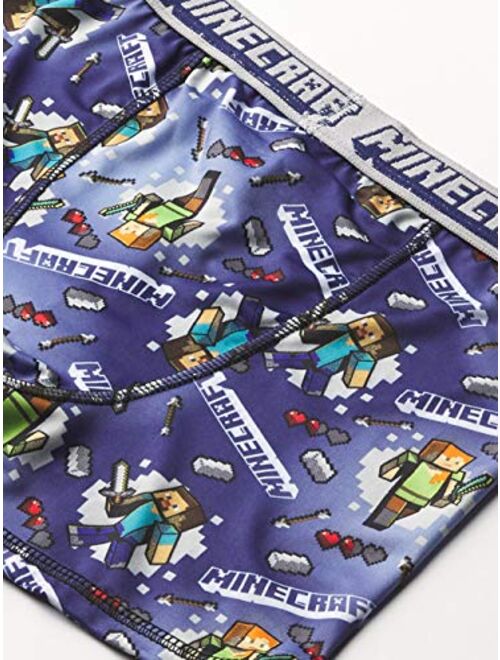 Minecraft Boys' Briefs and Boxer Briefs available in Multiple Pack Sizes in sizes 4, 6, 8, 10 and 12