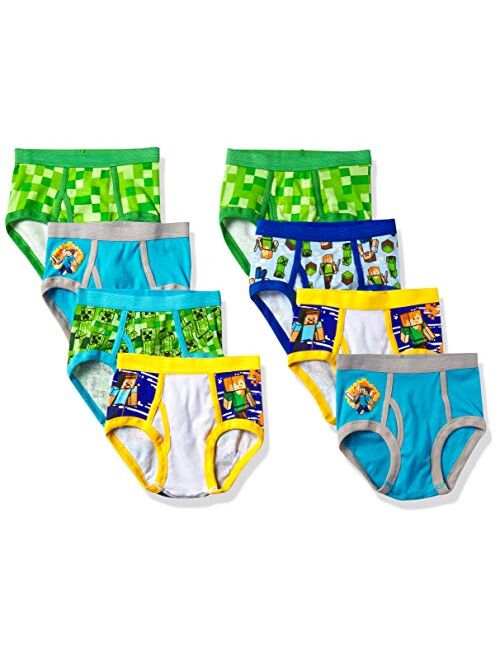 Minecraft Boys' Briefs and Boxer Briefs available in Multiple Pack Sizes in sizes 4, 6, 8, 10 and 12