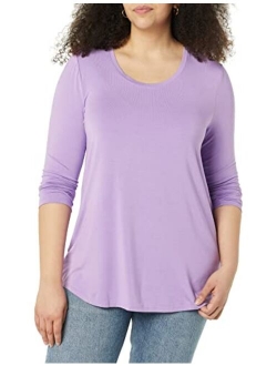 Women's Jersey Relaxed-Fit Long-Sleeve Scoopneck Swing Tunic