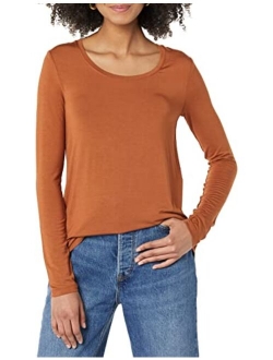 Women's Jersey Relaxed-Fit Long-Sleeve Scoopneck Swing Tunic