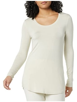 Women's Jersey Relaxed-Fit Long-Sleeve Scoopneck Swing Tunic