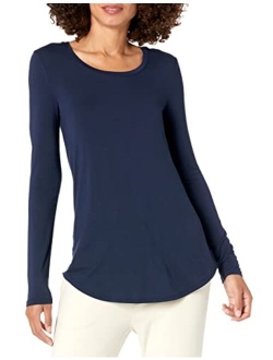 Women's Jersey Relaxed-Fit Long-Sleeve Scoopneck Swing Tunic