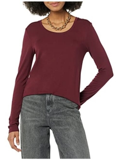 Women's Jersey Relaxed-Fit Long-Sleeve Scoopneck Swing Tunic