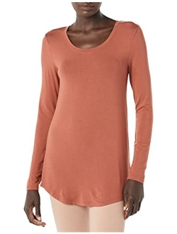 Women's Jersey Relaxed-Fit Long-Sleeve Scoopneck Swing Tunic