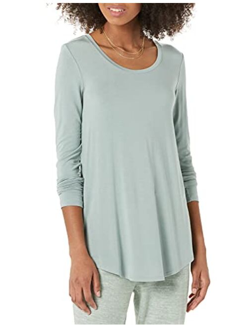 Daily Ritual Women's Jersey Relaxed-Fit Long-Sleeve Scoopneck Swing Tunic