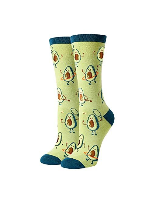 SOCKFUN Funny Pickle Socks Taco Socks Avocado Donut Socks for Women, Novelty Pickle Taco Gifts