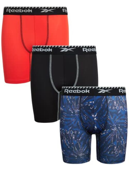 Buy Reebok Boys Underwear Long Leg Performance Boxer Briefs (3 Pack ...