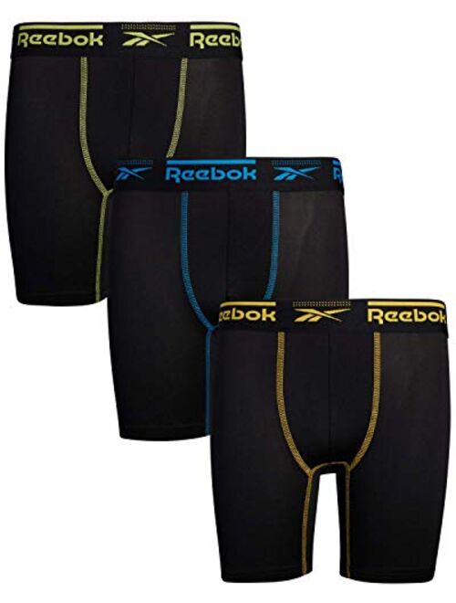 Reebok Boys Underwear Long Leg Performance Boxer Briefs (3 Pack)