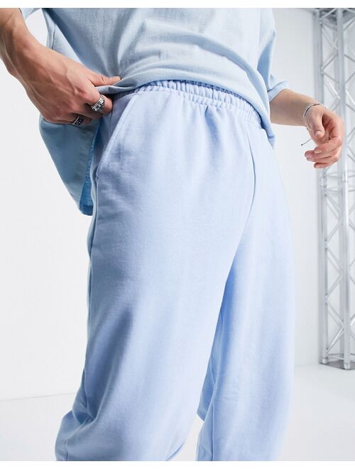 ASOS DESIGN oversized sweatpants in pastel blue