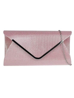 Girly Handbags Metallic Woven Clutch Bag