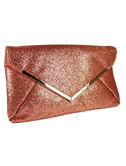 Girly Handbags Oversized Glitter Clutch Bag