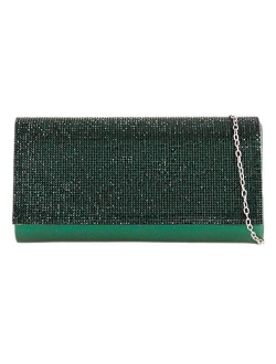 Girly Handbags Diamante Evening Clutch Bag