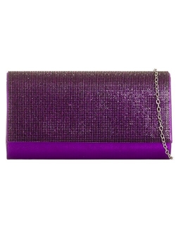 Girly Handbags Diamante Evening Clutch Bag