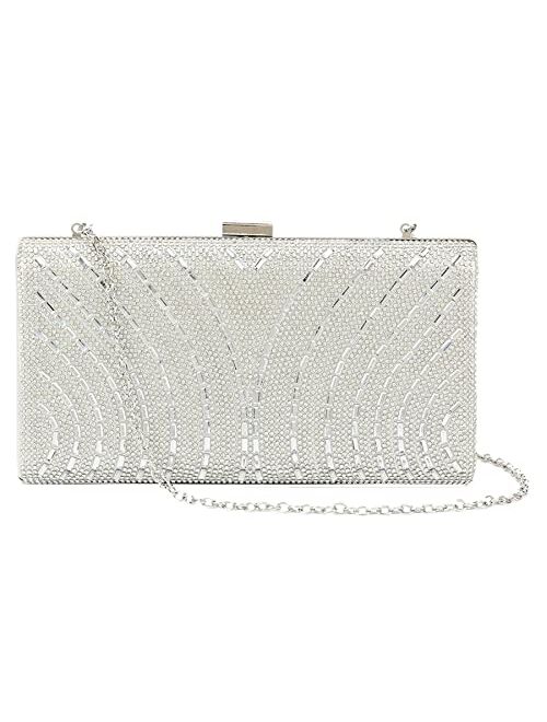 Girly Handbags Womens Diamante Rhinestones Evening Clutch Bag