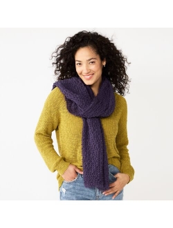 Basket Waffle Solid Wrap Scarf