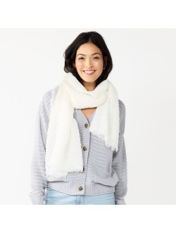 Basket Waffle Solid Wrap Scarf